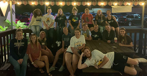 Mount St. Joseph University mission ambassadors in group photo smiling.