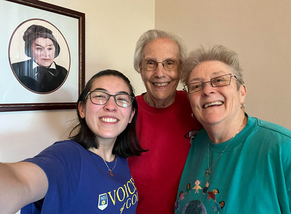 sister karen and mount community members