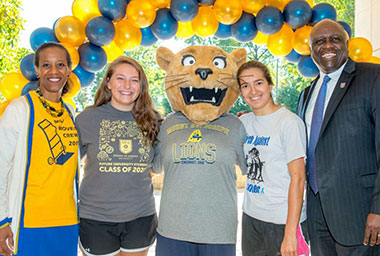 Dr. and Mrs. Williams with students